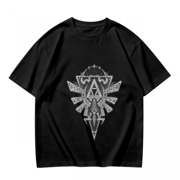 Olive Green T-Shirt With Detailed Fantasy Crest Graphic