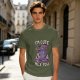 Olive green t-shirt with cute witch cat hex you graphic