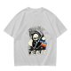 Olive t-shirt with cute grim reaper 'I put the cute in execute' print