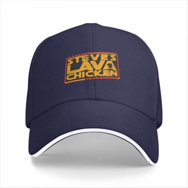 Steve's Lava Chicken Graphic Black Baseball Cap