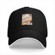 Black Baseball Cap With Retro Adulthood Guide Print