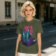 Olive T-Shirt With Vibrant Fantasy Creature Graphic Print
