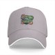 Black Baseball Cap With Artistic Mario And Green Turtle Print
