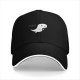 Black Baseball Cap With Cute Running T-Rex Dinosaur Graphic