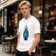 Olive Green T-Shirt With Blue Totoro Inspired Graphic Print