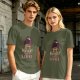 Olive Graphic T-Shirt With Crow Coffee Mug 'Too Murdery Coffee' Print