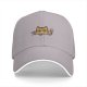Black Baseball Cap With Grumpy Orange Cat And Cupcakes Print