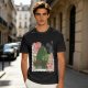 Olive T-Shirt with Totoro Cherry Blossom Stamp Art Print