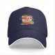 Black baseball cap with capybara in ramen cup graphic