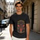 Olive T-Shirt with Vampurr Black Cat Vampire Graphic