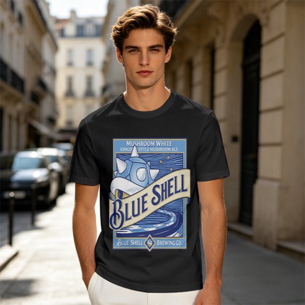 Blue Shell Brewing Co Mushroom White Ale T-Shirt