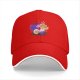 Black baseball cap with cute fantasy bird family illustration