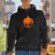 Black Hoodie With Spooky Pumpkin Skull Halloween Graphic