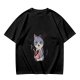 Olive Green T-Shirt With Cute Chef Cat Mixing Batter Print