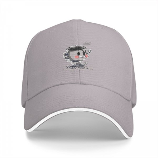 Black baseball cap with 'No Less Despresso' coffee cup graphic