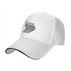 Black baseball cap with funny matchstick cartoon design