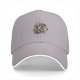 Black Baseball Cap With Floral Cat Head Art Print