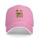 Black baseball cap with cute cat laundry shop graphic