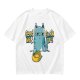 Olive T-Shirt With Grumpy Cat Feed Me And F Off Print