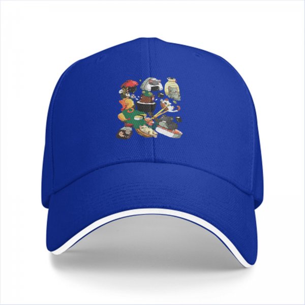 Black Baseball Cap With Cute Cats Cooking Food Graphic