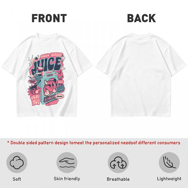 Olive t-shirt with retro hot juice devil graphic print