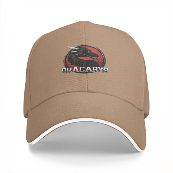Black baseball cap with Dracarys dragon logo design