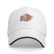 Black baseball cap with skeleton holding coffee cup graphic