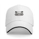 Black Baseball Cap With Grumpy Angry Cat Face Graphic