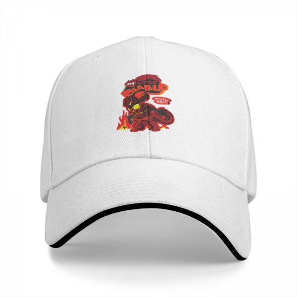 Black baseball cap with My Little Diablo evil magic graphic print