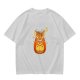 Olive T-Shirt With Cute Pumpkin Creature And Moon Star Print