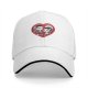 Black baseball cap with Frankenstein and bride heart graphic