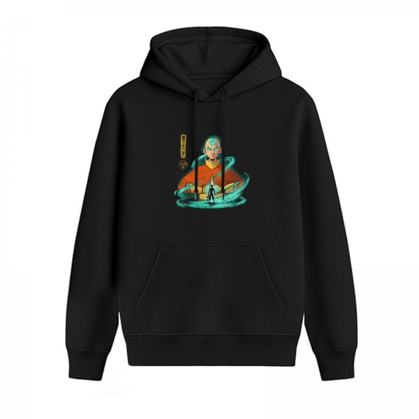 Avatar Aang Graphic Black Hoodie