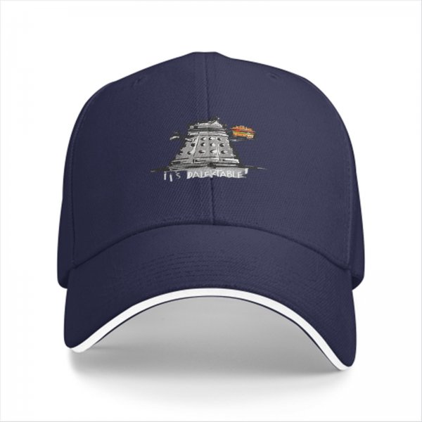 Black Baseball Cap With Dalek It's Dalektable Graphic