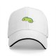 Black Baseball Cap with Cute Green Chameleon Graphic