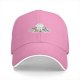 Black baseball cap with cute octopus holding colorful cards print