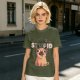 Olive T-Shirt With Funny Pug Graphic And 'I May Be Stupid' Text