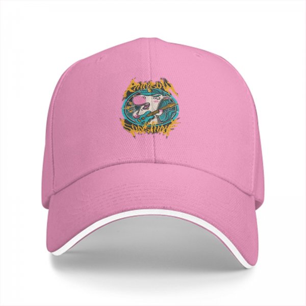 Black Baseball Cap With Rock Unicorn Graphic Design