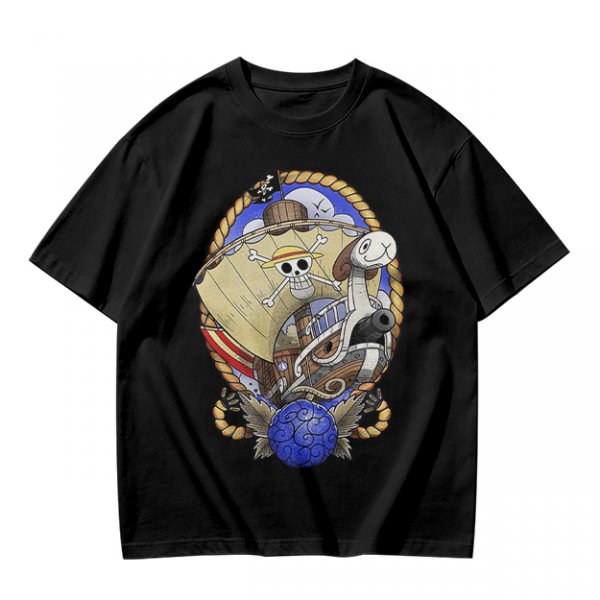 One Piece Going Merry Pirate Ship Graphic T-Shirt