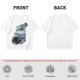 Olive T-Shirt With Howling Wolf Silhouette Winter Fantasy Art Print