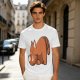 Olive Green T-Shirt With Cute Sleeping Red Panda Graphic