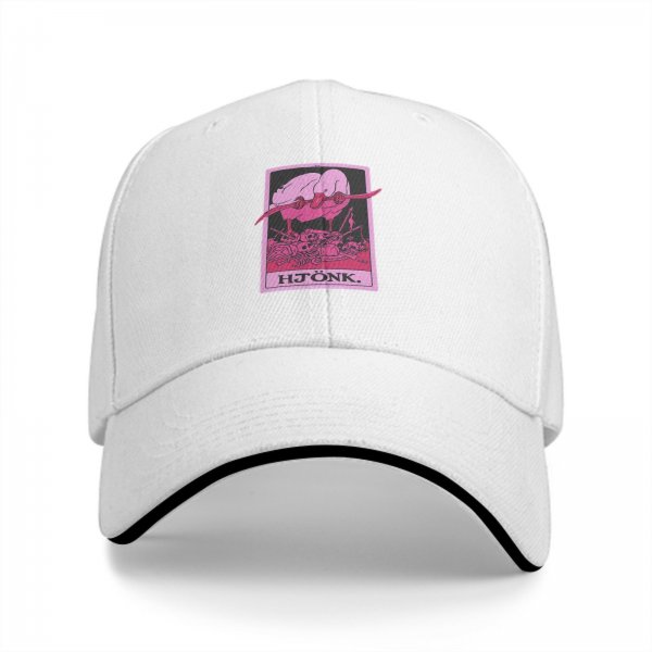 Black Baseball Cap With Pink Hjönk Tarot Style Duck Print