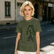 Olive T-shirt with Earth Bender Silhouette Graphic