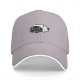 Black Baseball Cap With Cute Sleepy Cat Graphic Design