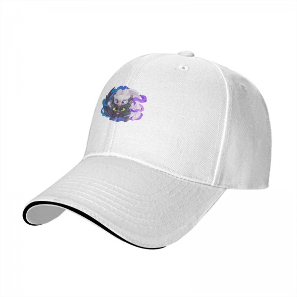 Black Baseball Cap With Toothless And Light Fury Dragon Art
