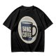 Olive Green Graphic T-Shirt With Bring Coffee Mug Print