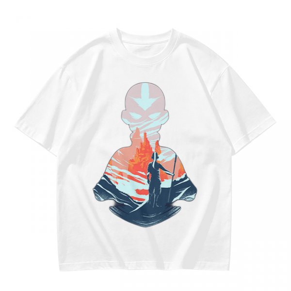 Avatar Aang Silhouette Graphic Tee for Anime Fans