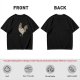 Olive Green T-Shirt With Vintage Rooster Graphic Print