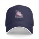 Black baseball cap with anxious unicorn and magical text design
