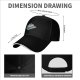 Black Baseball Cap with Sushi Tray Graphic Print
