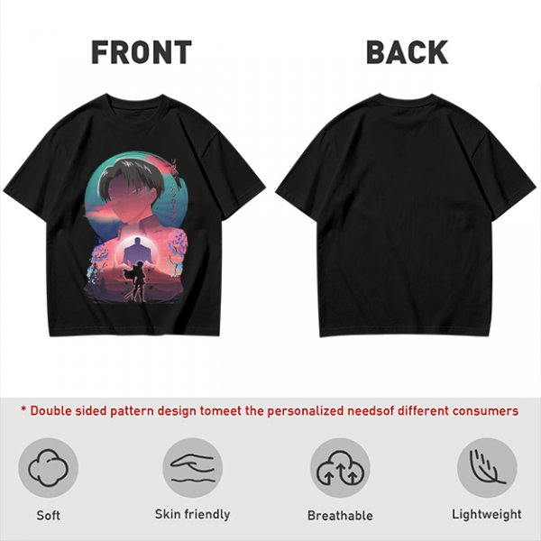 Attack on Titan Levi Ackerman Graphic Anime T-Shirt
